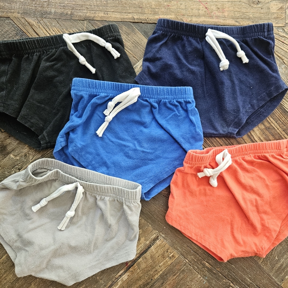 June & January Varsity Shorts Set - Black, Navy, Blue, Gray, Orange